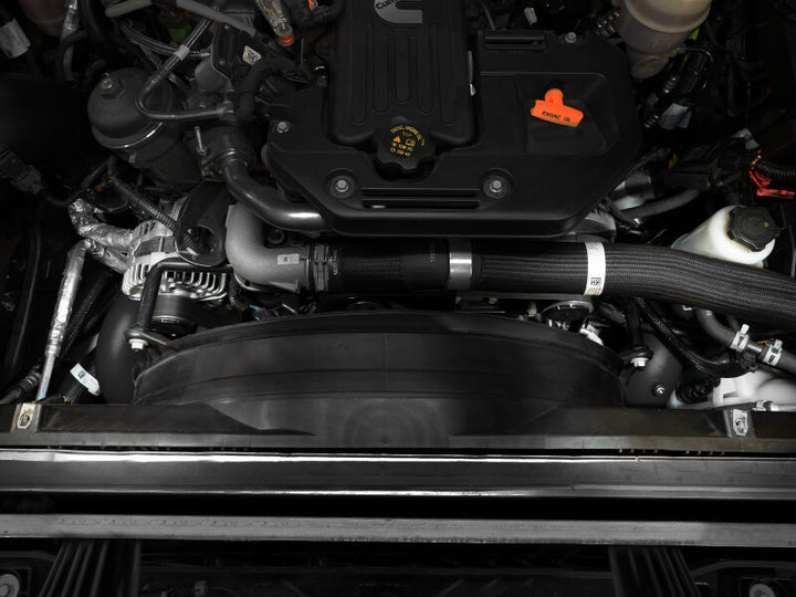 aFe BladeRunner 3in &amp; 3-1/2in AL Hot and Cold Charge Pipe Kit Black RAM Diesel Trucks 25-26 L6-6.7L