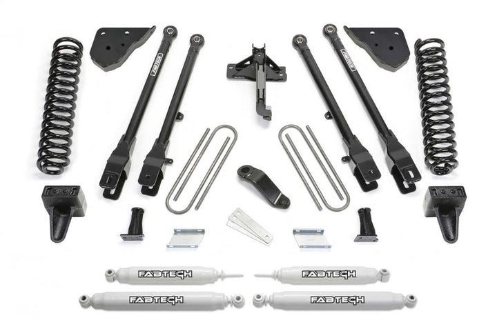Fabtech 23-24 F250/350 4WD Diesel 4in 4 Link System w/ Coils and Performance Shocks