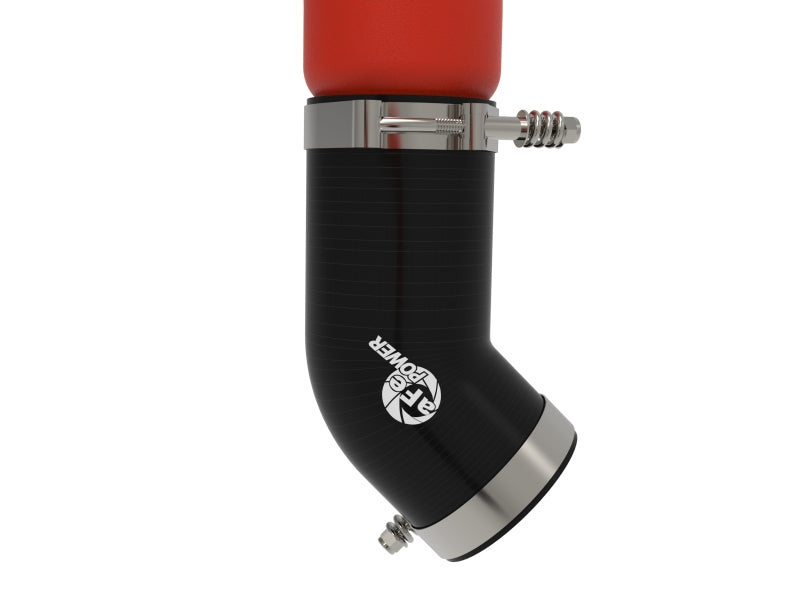 aFe BladeRunner 3in &amp; 3-1/2in AL Hot and Cold Charge Pipe Kit Red RAM Diesel Trucks 25-26 L6-6.7L