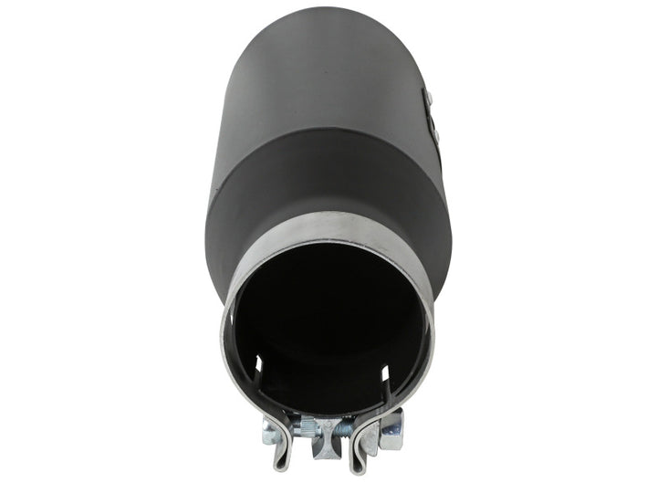 aFe MACH Force-Xp 304 Stainless Steel Clamp-on Exhaust Tip Black 3in Inletx4-1/2in Outletx12in L