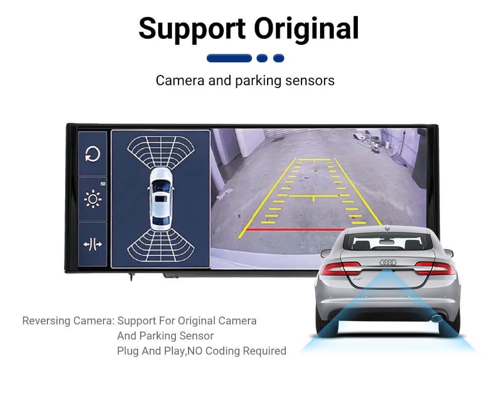 AuCar Android 13 12.3" Car Radio GPS Navigation For Audi A1 2012-2018 Car Multimedia Stereo Player Car Video