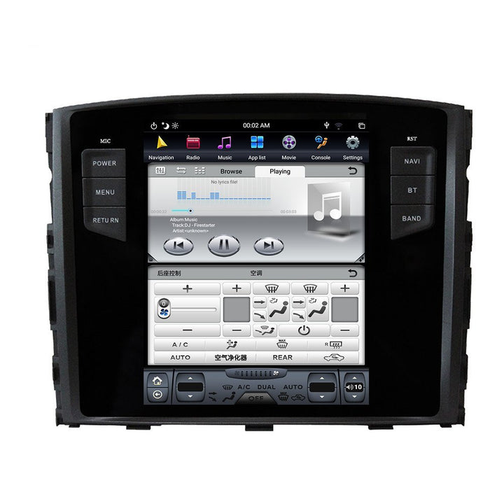 AuCAR Android Tesla style Car GPS Navigation For MITSUBISHI PAJERO V97 V93 Shogun Montero 2006+ headunit radio tape recorder