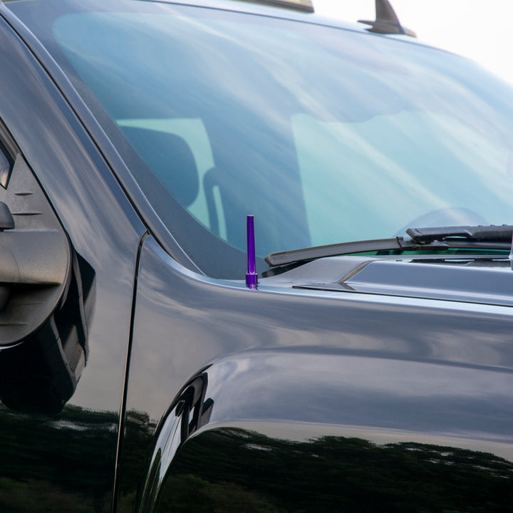 Wehrli 07.5-19 GM HD/14-23 GM 1500 Truck Billet TIG Torch Stubby Antenna - Fine Texture Black