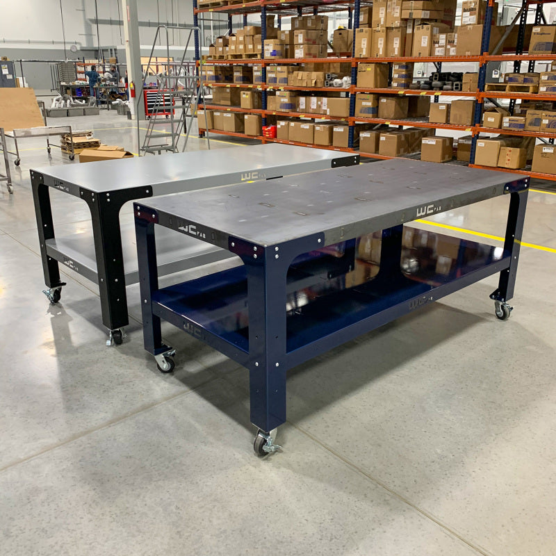 Wehrli Modular Steel Work Bench Top/Shelf Kit - 42in x 90in x .120in Thick (Grey &amp; Raw Steel)