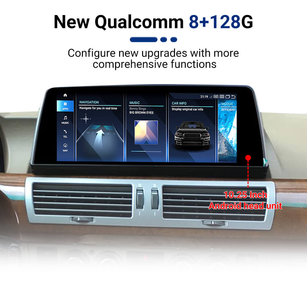 AuCar Android Screen Size Car Radio GPS Navigation For BMW 7 Series E65 E66 2005-2009 Car Multimedia Stereo Player Car Video