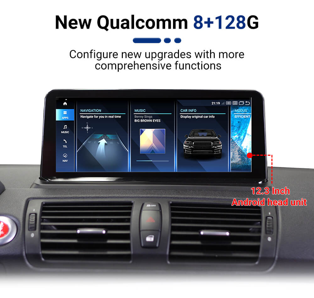 AuCar Android 13 12.3" Car Radio GPS Navigation For BMW 1 Series F20 F21 2011-2016 Car Multimedia Stereo Player Car Video