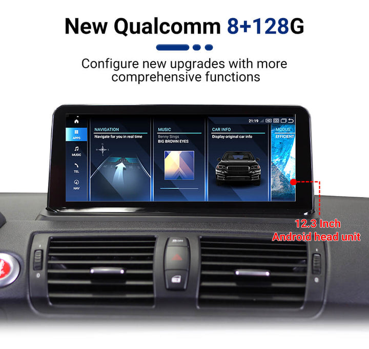 AuCar Android 13 12.3" Car Radio GPS Navigation For BMW 1 Series F20 F21 2011-2016 Car Multimedia Stereo Player Car Video