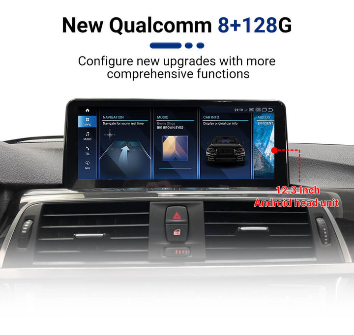 AuCar Android 13 12.3" Car Radio GPS Navigation For BMW 3/4 Series F32 F33/F36 2013-2020 Car Multimedia Stereo Player Car Video