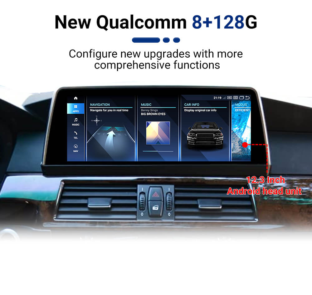 AuCar Android 13 12.3" Car Radio GPS Navigation For BMW 5 Series E60 Car Multimedia Stereo Player Car Video