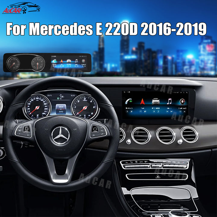 AuCar Android 11 12.3" Car Radio GPS Navigation For Mercedes E-Class 220D 2016-2019 Car Multimedia Stereo Player Car Video
