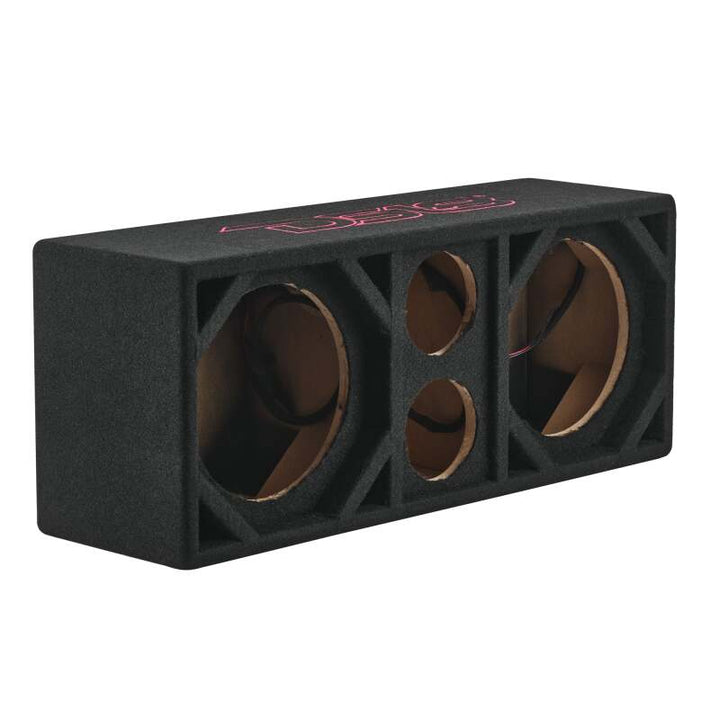 DS18 Ported Enclosure w/ 2x 8in Mids &amp; 2x 3.6in (Not Included)- Black Carpet