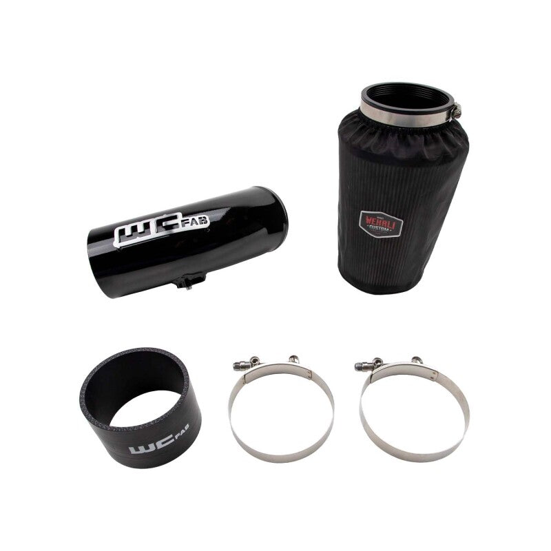Wehrli Cummins High Mount 2nd Gen Swap 4in Intake Kit - Fine Texture Black