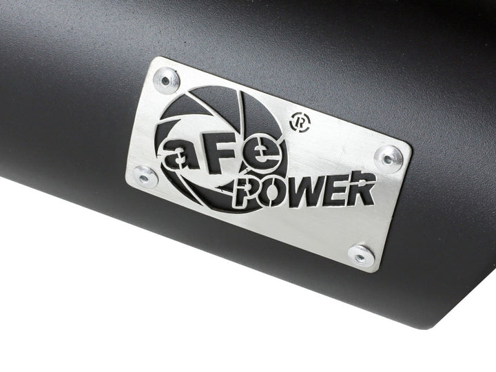 aFe MACH Force-Xp 304 Stainless Steel Clamp-on Exhaust Tip Black 3in Inletx4-1/2in Outletx12in L