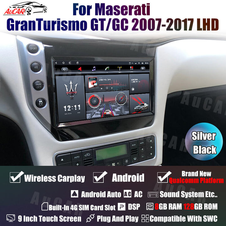 AuCAR Gen 5 9" Android System Car Radio for Maserati GT/GC GranTurismo 2007 - 2017 Multimedia Stereo Audio DVD Player