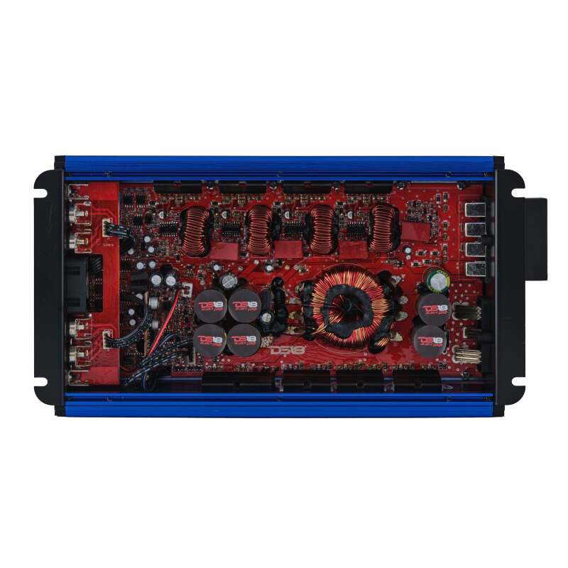 DS18 4-Channel Class-D Amp Stereo Full-Range 4 x 250 W RMS at4 ohm - Blue