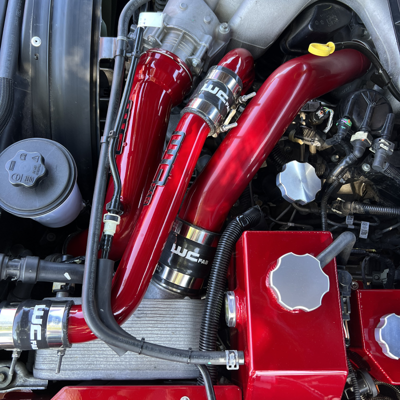 Wehrli 17-25 Ford Power Stroke 6.7L Upper Coolant Pipe Kit - Cat Yellow