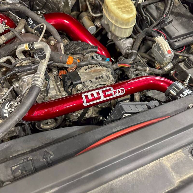 Wehrli 11-16 GM Duramax LML Upper Coolant Pipe - Cat Yellow