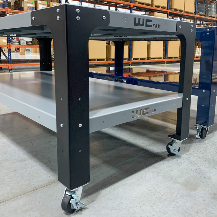 Wehrli Modular Steel Work Bench Top/Shelf Kit - 42in x 90in x .120in Thick (Grey)