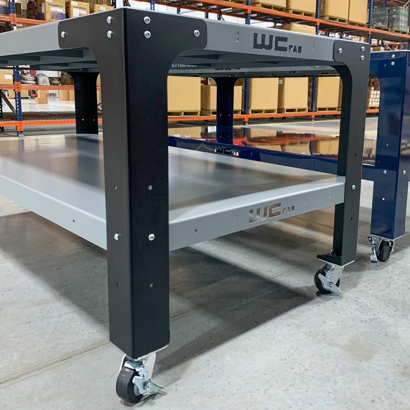 Wehrli Modular Steel Work Bench Top/Shelf Kit - 42in x 90in x .120in Thick (Grey &amp; Raw Steel)
