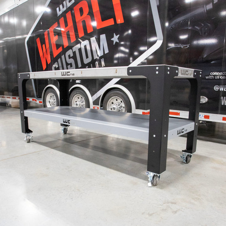 Wehrli Modular Steel Work Bench Top/Shelf Kit - 32in x 90in x .120in Thick (Raw Steel)