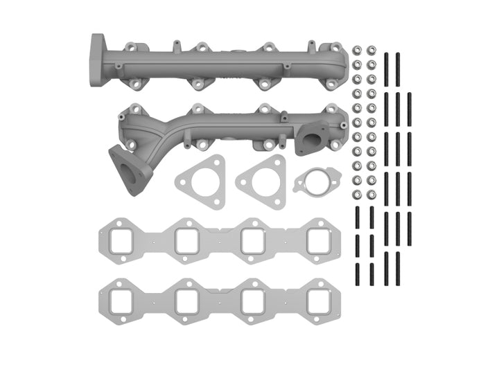 aFe BladeRunner Ported Ductile Iron Exhaust Manifold Ford Diesel Trucks 15-19 V8-6.7L (td)