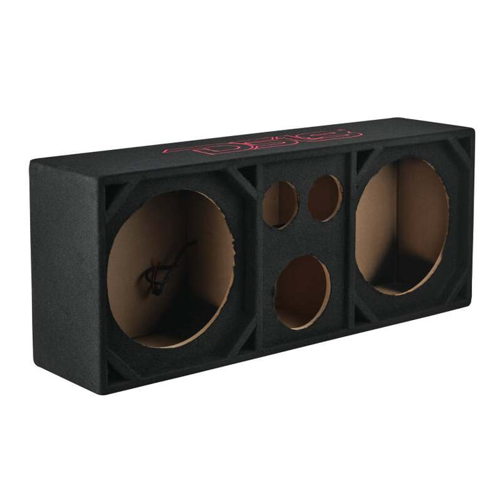 DS18 Ported Enclosure 2x 12in Mids 2x 3.6in Tweeters &amp; 1 x 5.7in Horn Diffuser -Black Carpet