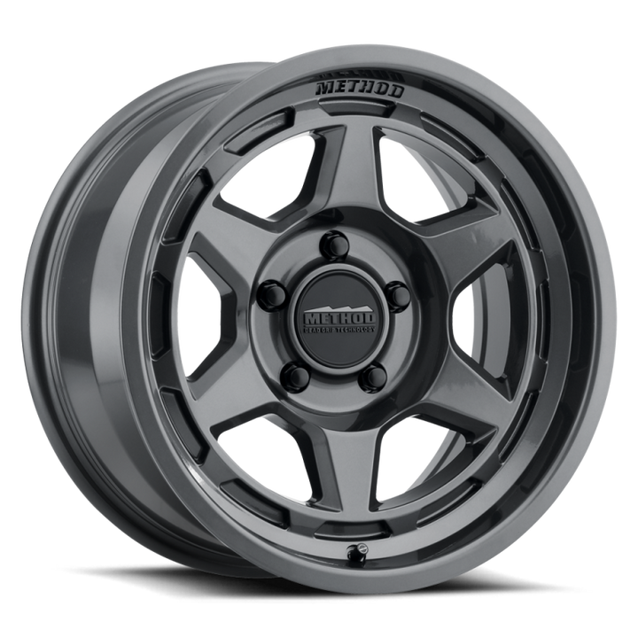 Method MR708 Bead Grip 17x8.5 / 0mm Offset / 5x5 BP / 71.5mm CB - Gloss Titanium