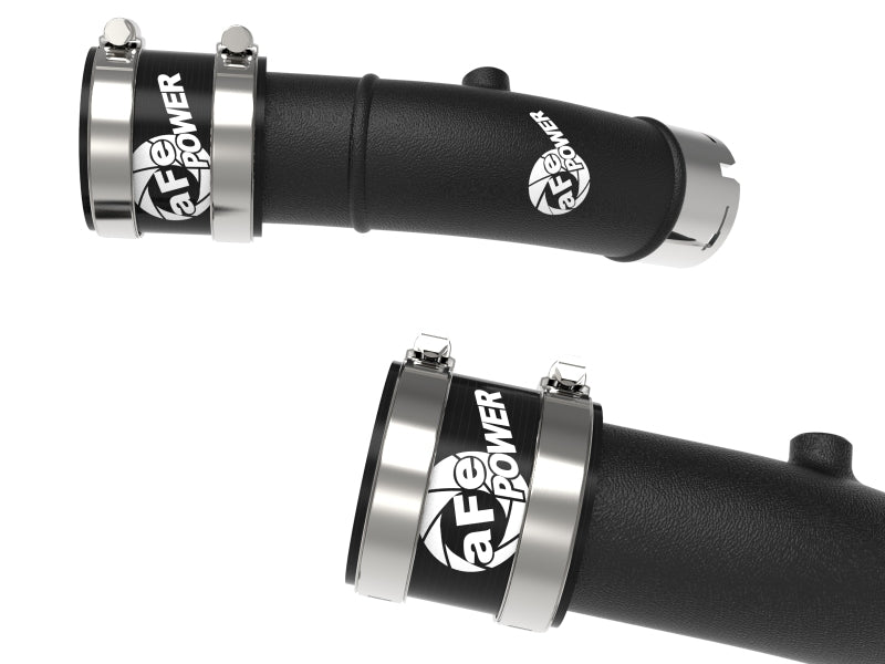 aFe BladeRunner 2-1/4in &amp; 3in Aluminum Hot and Cold Charge Pipe Kit Black RAM 1500 RHO 25-27 L6-3.0L