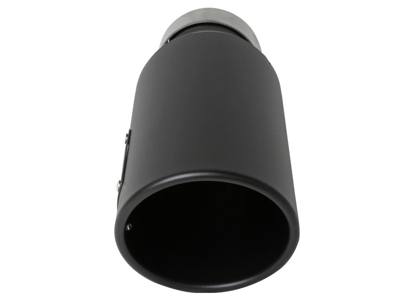 aFe MACH Force-Xp 304 Stainless Steel Clamp-on Exhaust Tip Black 3in Inletx4-1/2in Outletx12in L