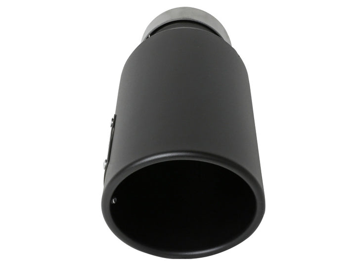 aFe MACH Force-Xp 304 Stainless Steel Clamp-on Exhaust Tip Black 3in Inletx4-1/2in Outletx12in L