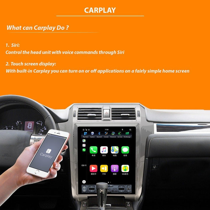 AuCAR Android Tesla style Car GPS Navigation For MITSUBISHI PAJERO V97 V93 Shogun Montero 2006+ headunit radio tape recorder