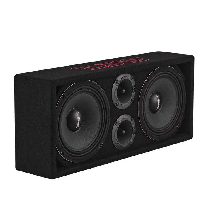 DS18 Ported Enclosure w/ PRO-X8M &amp; PRO-TWX2/FRP-1.2K4 (Not Incl)/Cable/Terminal Incl- Black Carpet