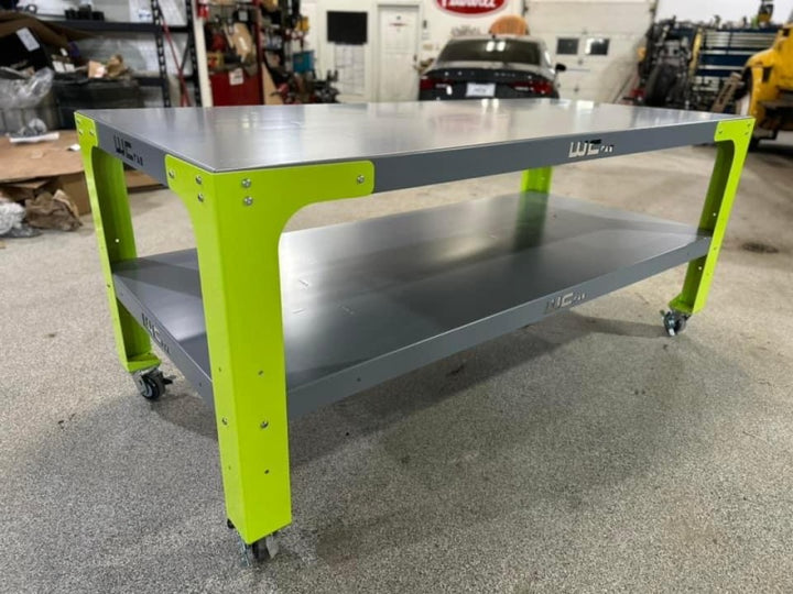 Wehrli Modular Steel Work Bench Top/Shelf Kit - 42in x 90in x .120in Thick (Raw Steel)