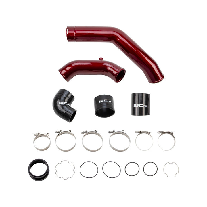 Wehrli 17-25 Ford Power Stroke 6.7L High Flow Intercooler Pipe Kit - Cat Yellow