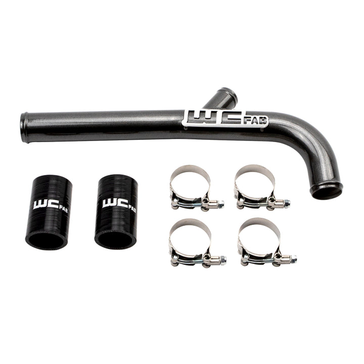 Wehrli 13-15 Cummins 6.7L (Dual Radiator) Upper Coolant Pipe - Cat Yellow