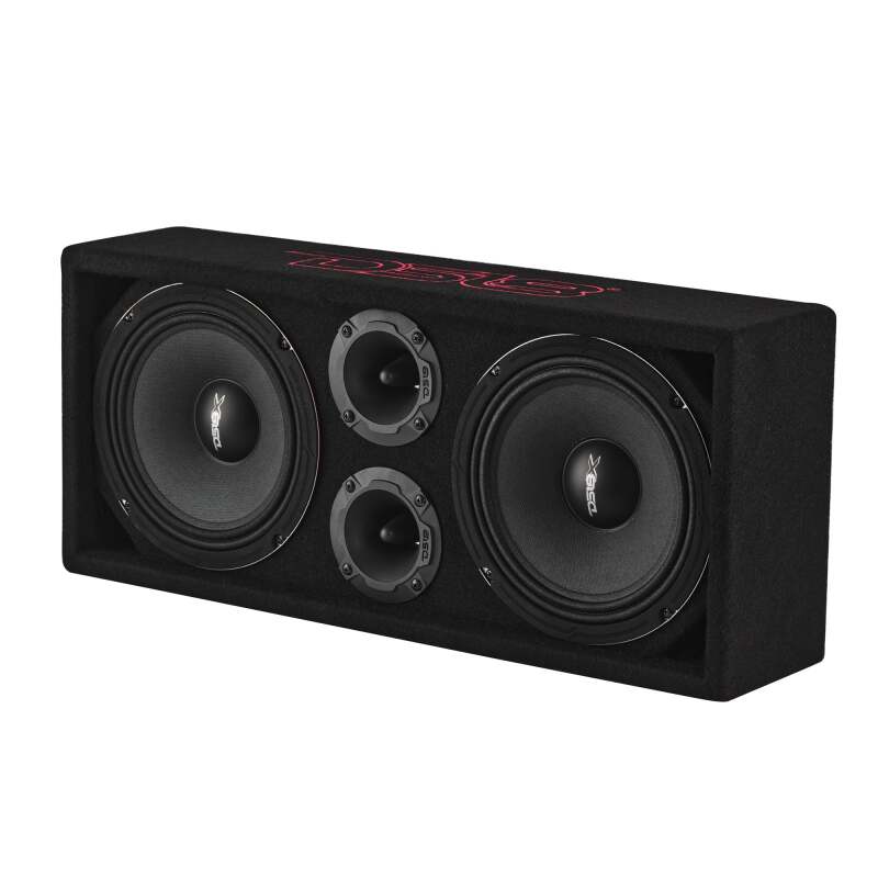 DS18 Ported Enclosure w/ PRO-X8M &amp; PRO-TWX2/FRP-1.2K4 (Not Incl)/Cable/Terminal Incl- Black Carpet