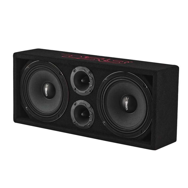 DS18 Ported Enclosure w/ PRO-X8M &amp; PRO-TWX2/FRP-1.2K4 (Not Incl)/Cable/Terminal Incl- Black Carpet
