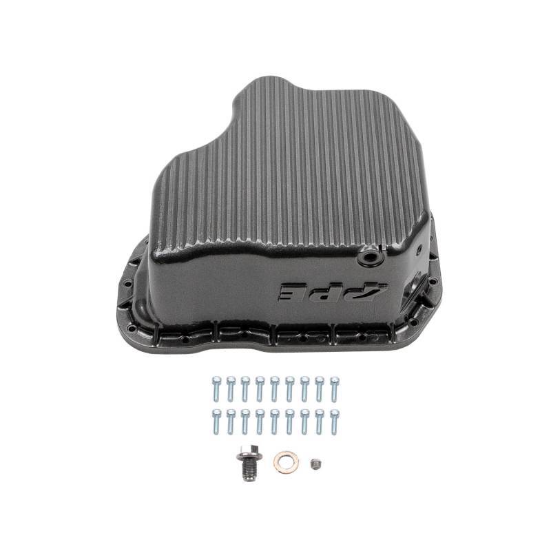 Wehrli 11-16 GM Duramax WCFab X PPE High Capacity Aluminum Oil Pan - Fine Texture Black