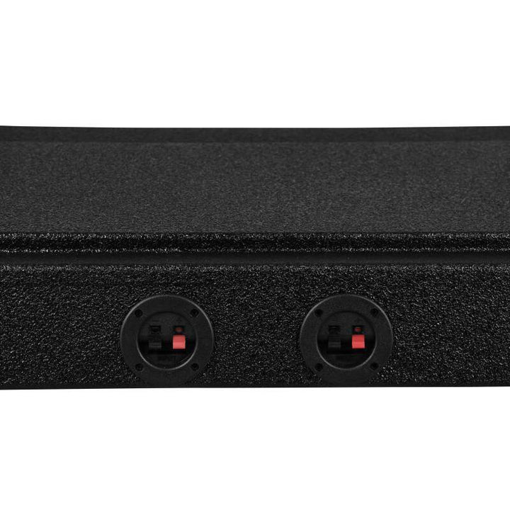 DS18 2x 12in Shallow Down Firing Underseat Ported Box Subwoofer Enclosure- Black Spray Paint Finish