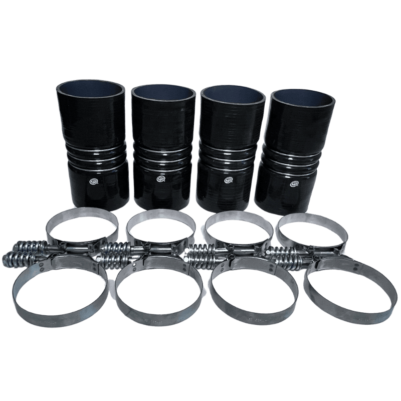 S&amp;B 4"x 8" Intercooler Boot Kit with Clamps (Set of 4)