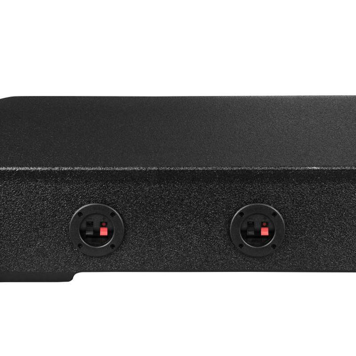 DS18 4 x 8in Forward Firing Underseat Ported Box Subwoofer Enclosure -Black Spray Liner Paint Finish