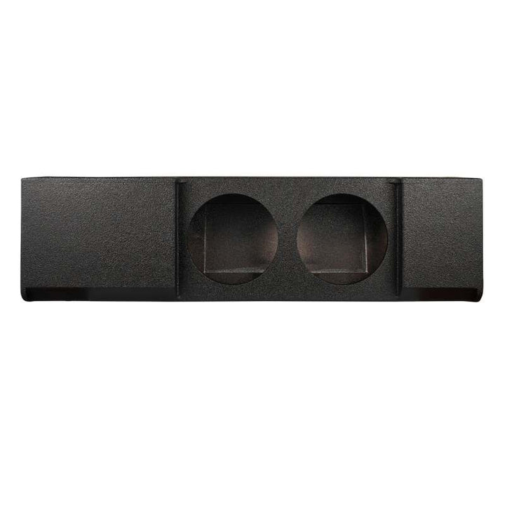 DS18 2x 12in Shallow Down Firing Underseat Ported Box Subwoofer Enclosure- Black Spray Paint Finish