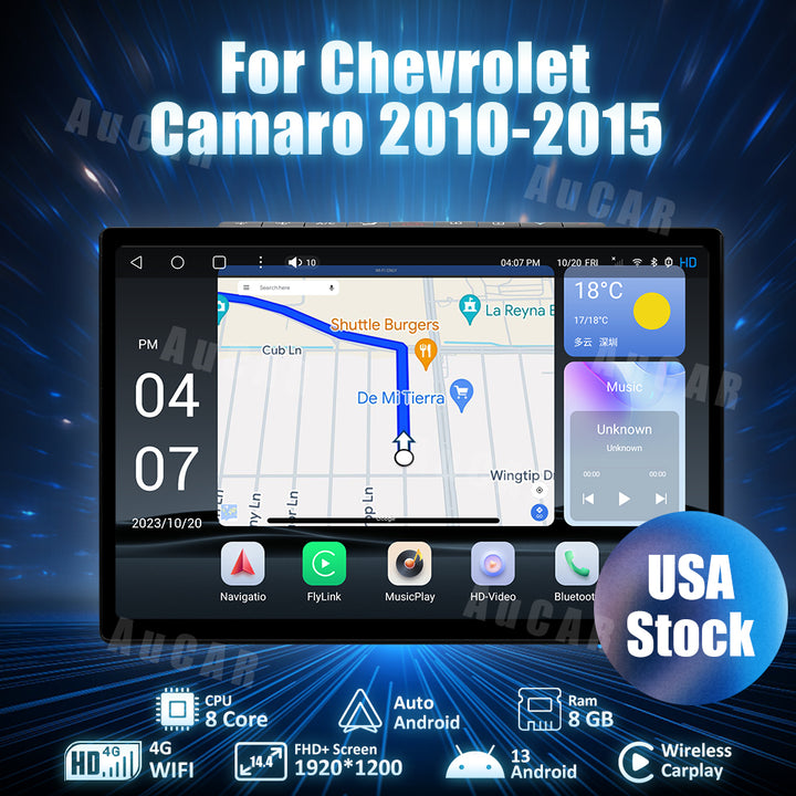 AuCAR Android 13 14.4" Car radio For Chevrolet Camaro 2010-2015