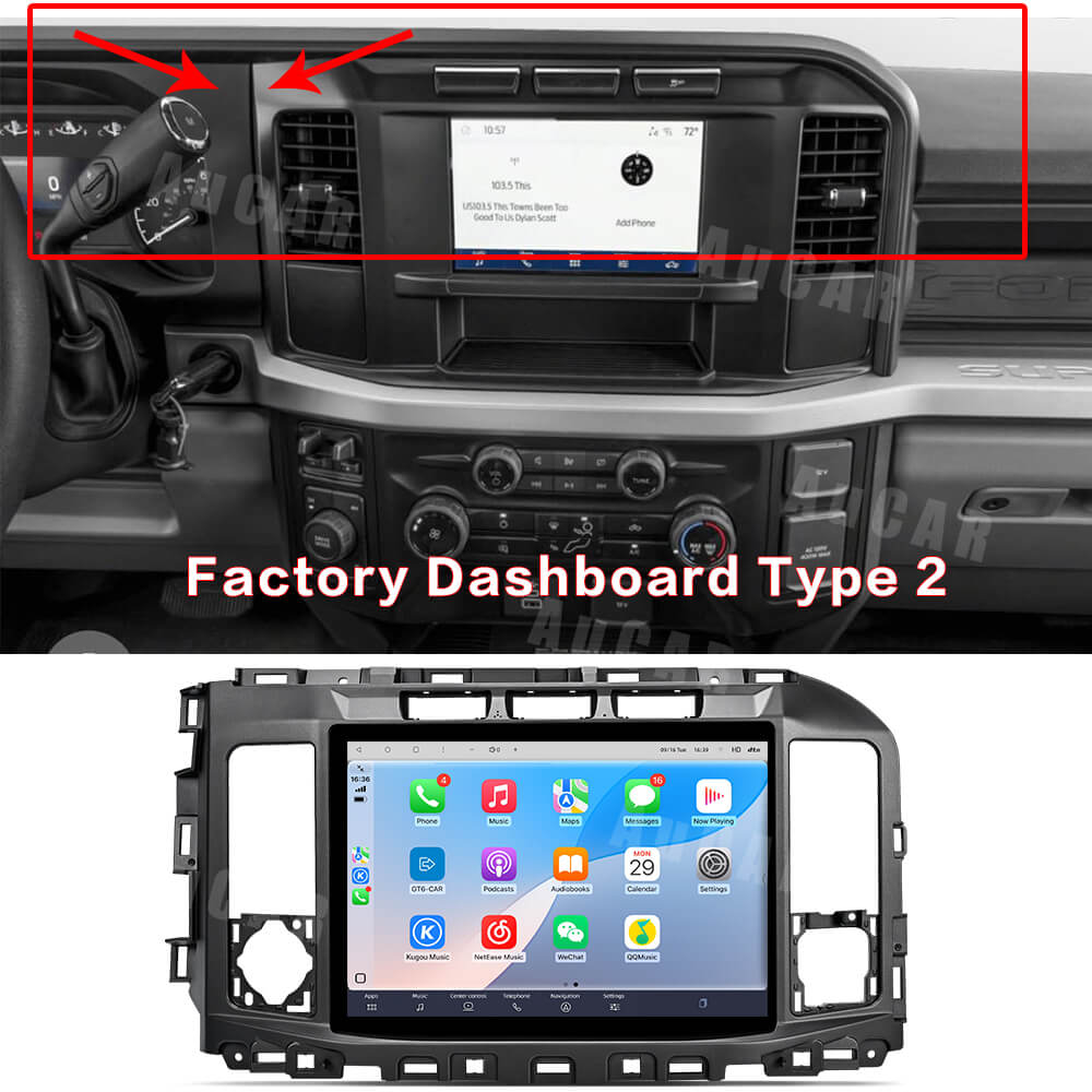 AuCar Tesla Android 13.2" Car Radio GPS Navigation For Ford F150 F250 F350 F450 F650 Raptor 2020-2025