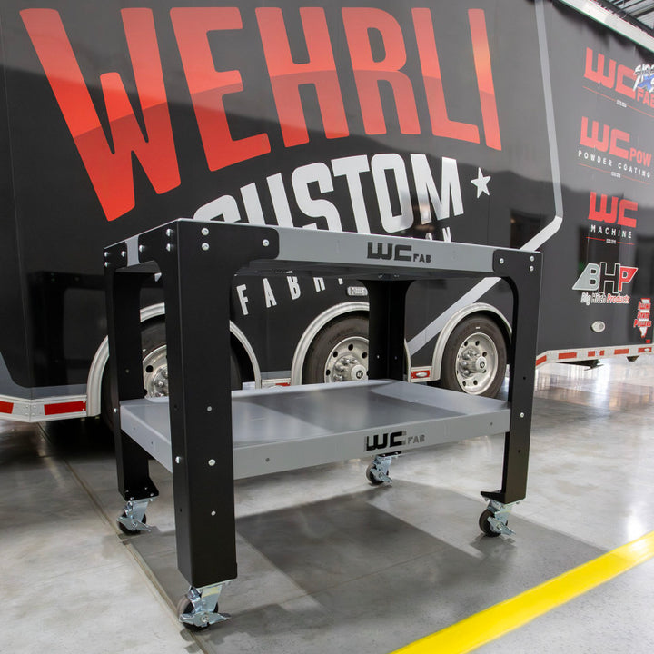 Wehrli Modular Steel Work Bench Top/Shelf Kit - 32in x 48in x .120in Thick (Grey &amp; Raw Steel)
