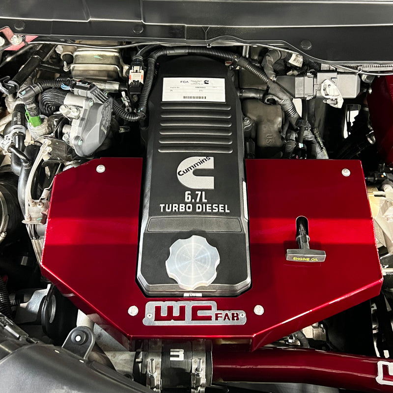 Wehrli 10-24 Cummins Fabricated Aluminum Engine Cover - Chevy Orange