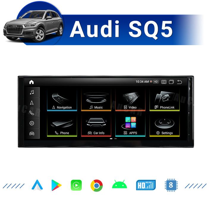AuCar Android 13 12.3" Car Radio GPS Navigation For Audi SQ5 Car Multimedia Stereo Player Car Video