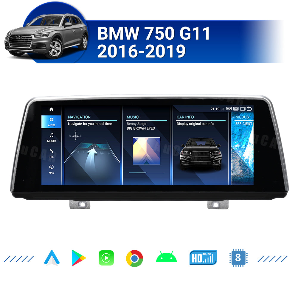 AuCar Android 13 10.25" Car Radio GPS Navigation For BMW 750 G11 2016-2019 Car Multimedia Stereo Player Car Video
