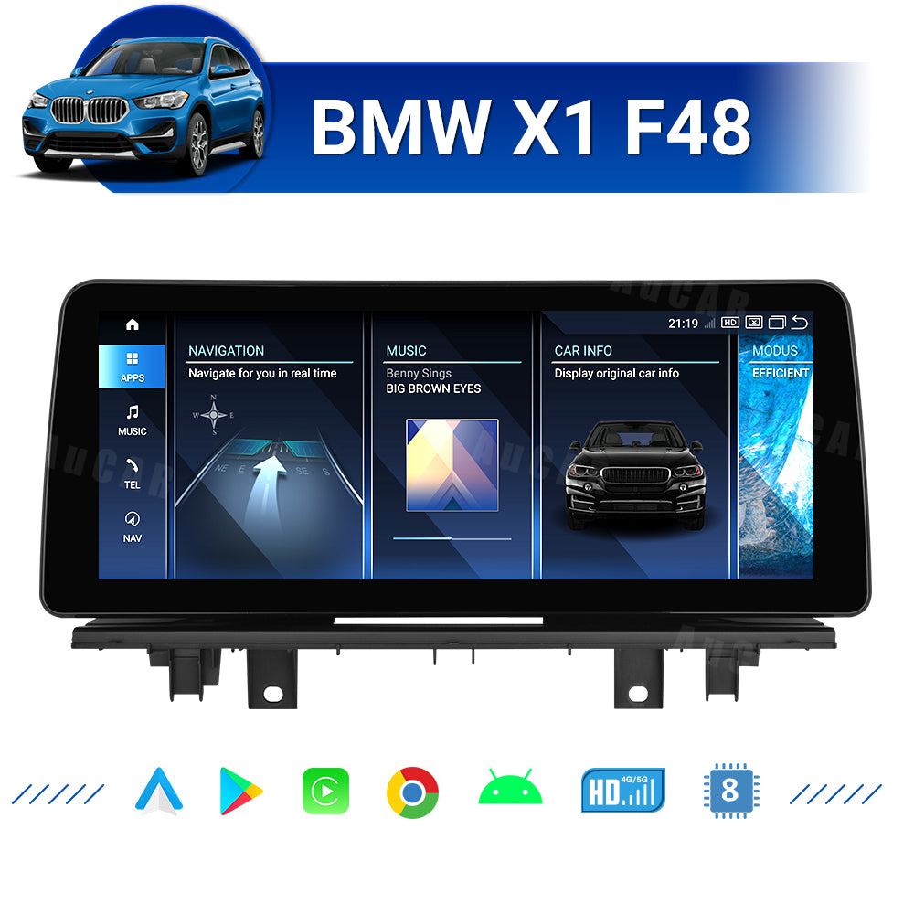 AuCar Android 13 12.3" Car Radio GPS Navigation For BMW X1 F48 Car Multimedia Stereo Player Car Video