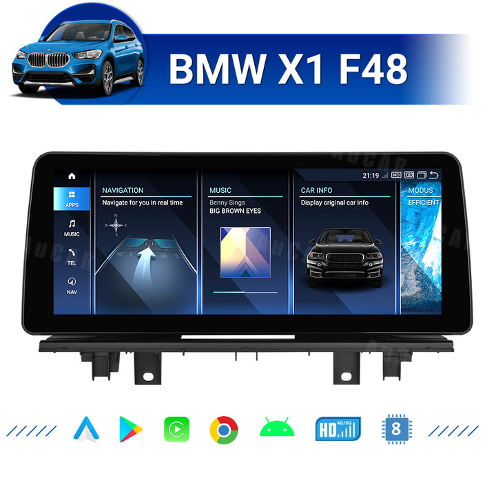 AuCar Android 13 12.3" Car Radio GPS Navigation For BMW X1 F48 Car Multimedia Stereo Player Car Video